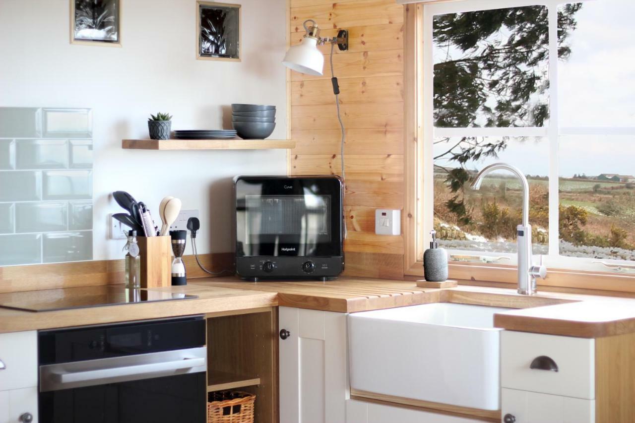 Ludgvan Scandi Cabin On A Hill, With Stunning Panoramic Views מראה חיצוני תמונה